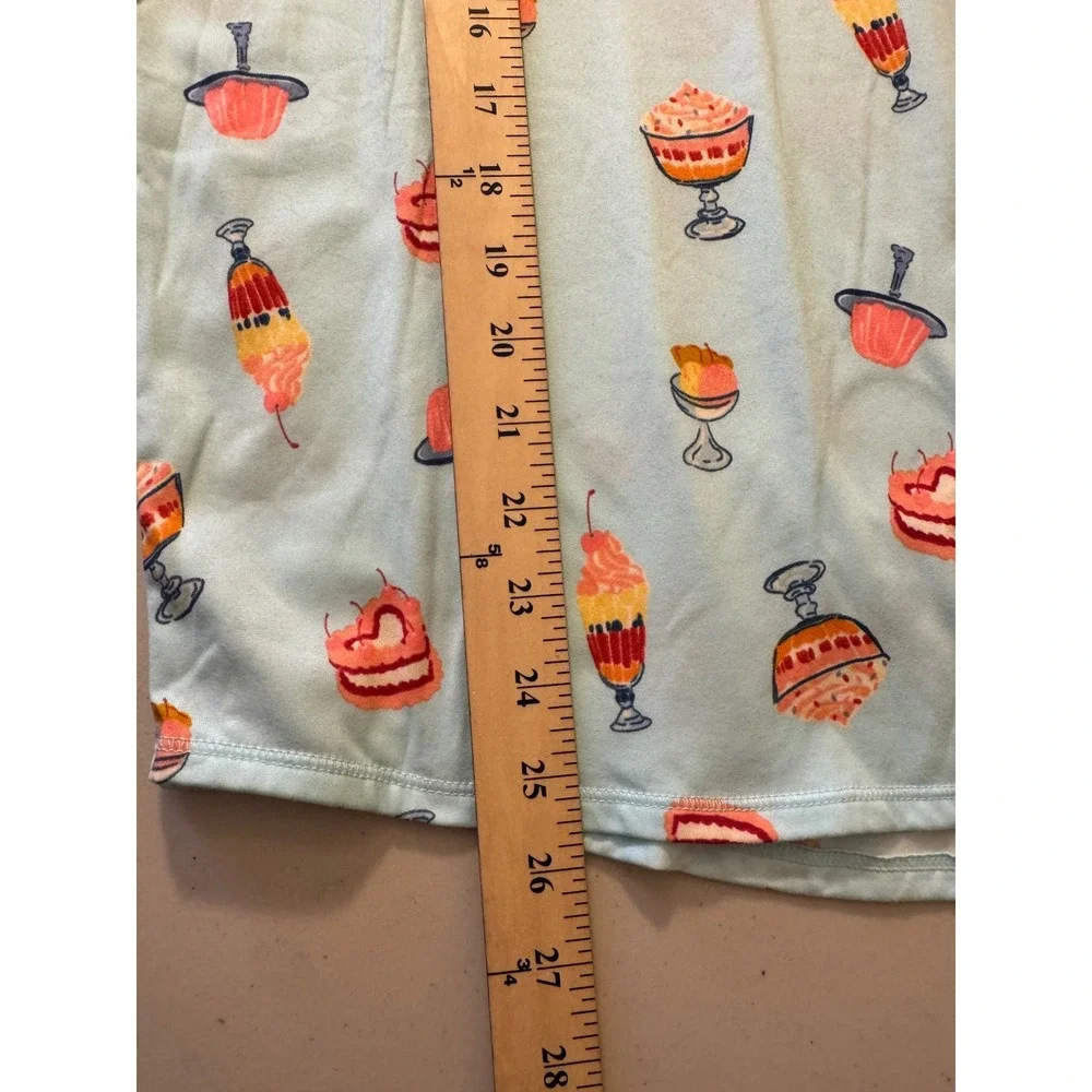 Cuddl‎ Duds Pajama Set Women XL Blue Dessert Print Henley Jogger Loungewear NEW